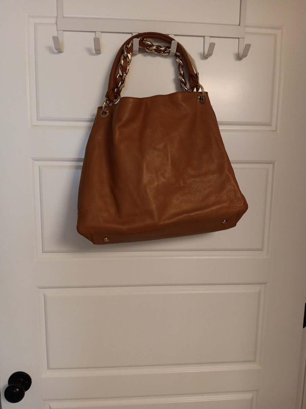 Mark & Graham Build Your Bag Camel Pebbled Leather Chain Shoulder Bag - Picture 2 of 4